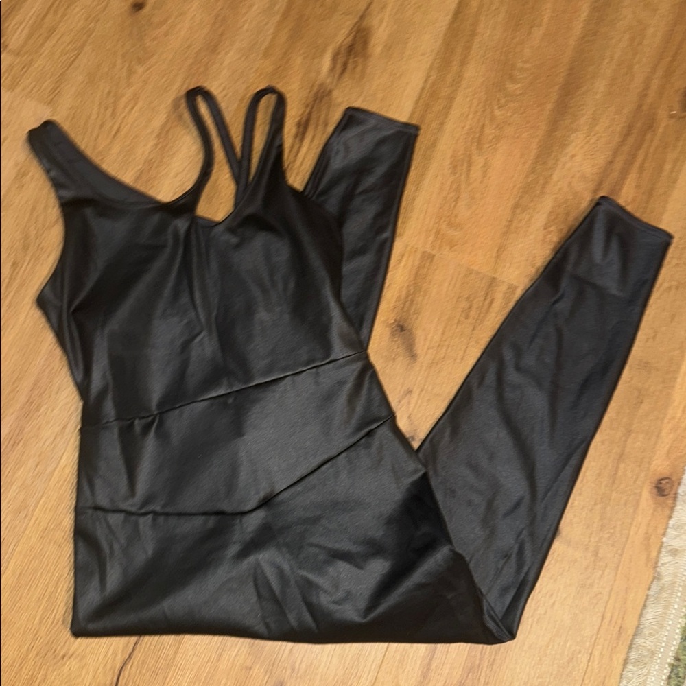 FP Movement by Free People Black Racerback Jumpsuit